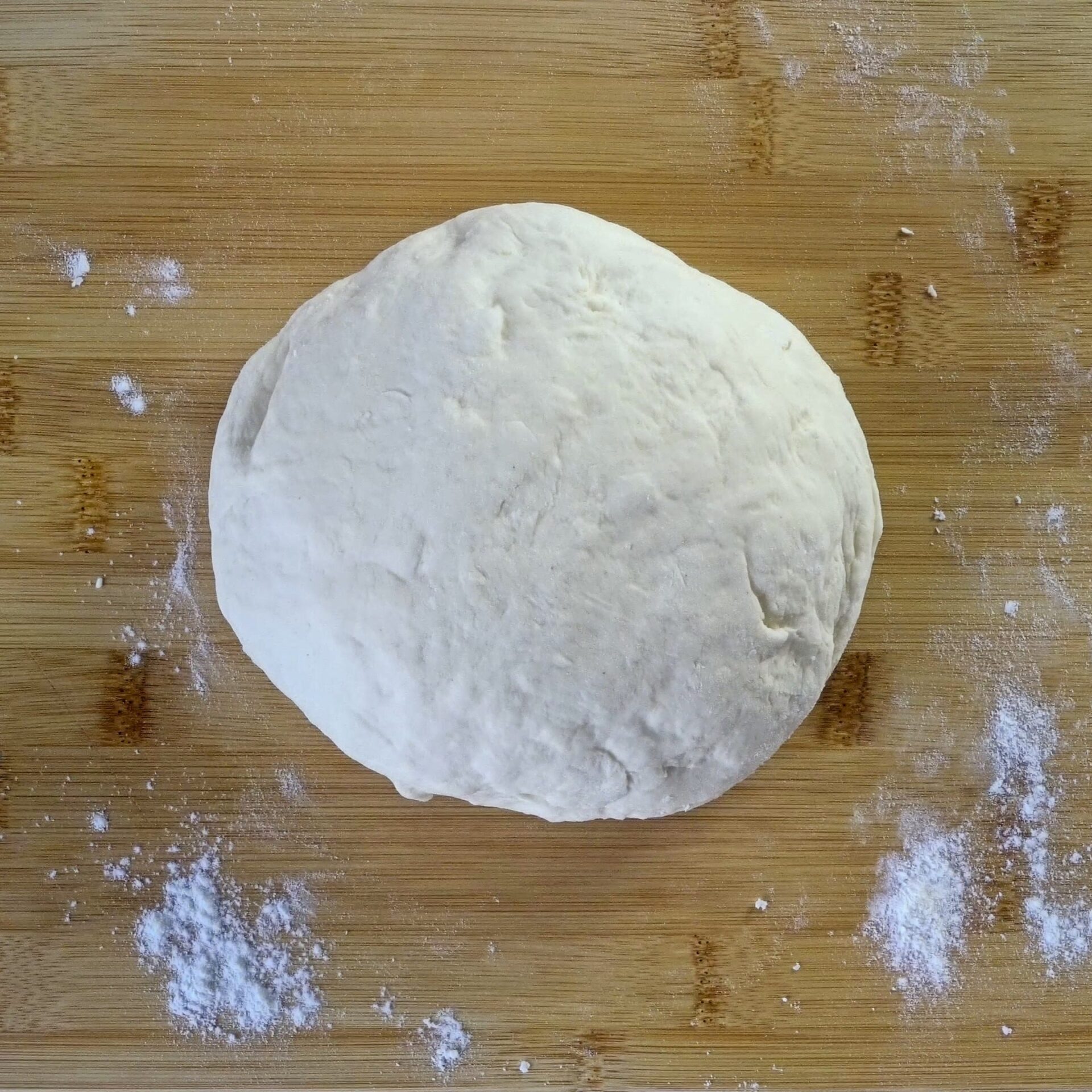 Dough ball with the perfect soft and slightly sticky consistency.